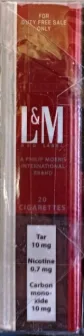 Сигареты "L&M" Red (ЛМ красный). (Duty free.) Цена за блок (10 пачек) 0