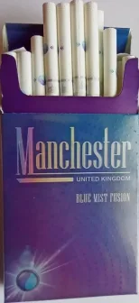 Цигарки з капсулою, "Manchester Blue mist fusion" (Манчестер) Ціна за блок (10 пачок) 0