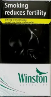 "Winston Super Slims menthol". Duty free (Вінстон супер слімс ментол). Ціна за блок (10 пачок)??