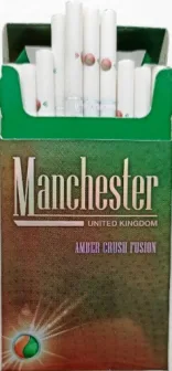 Сигарети з капсулою манго, м'ята " Manchester amber crush fusion "(10 пачок)