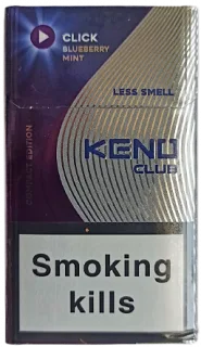 Сигареты Keno Club Blueberry Mint Compact (Кено клаб с капсулой черничная мята компакт) (duty free) Цена за блок (10 пачек)