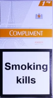"Compliment AMBER" super slims 1 (Комплимент Янтарь супер слимс единичка). (duty free.) 