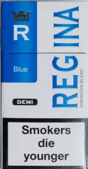 Сигареты "Regina" Blue Demi (Регина синяя Деми) Цена за блок (10 пачек)