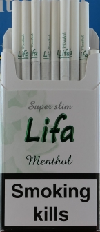 Цигарки lifa super slim menthol (Ліфа ментол). (duty free.) Ціна за блок (10 пачок) 0
