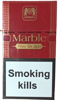 Сигареты "Marble demi Filter De Luxe red" (Марбле красный деми) Цена за блок (10 пачек)