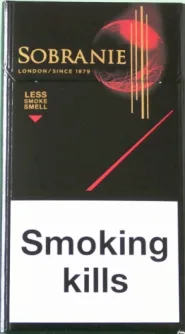 Сигареты "Sobranie" less smoke smell (Собрание слимс черное). (duty free.) Цена за блок (10 пачек)