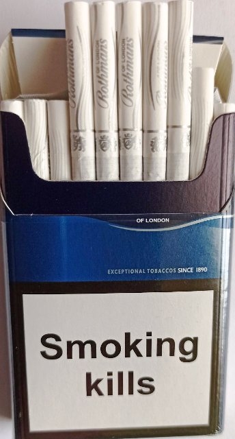 ORIGINAL. Сигареты «Rothmans slim nano blue» (Ротманс слим нано синий). (duty free.) Цена за блок (10 пачек)  0