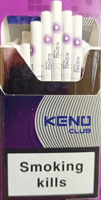 Сигареты Keno Club blueberry mint less smell (Кено клаб с капсулой черника с холодком) (duty free) Цена за блок (10 пачек) 0