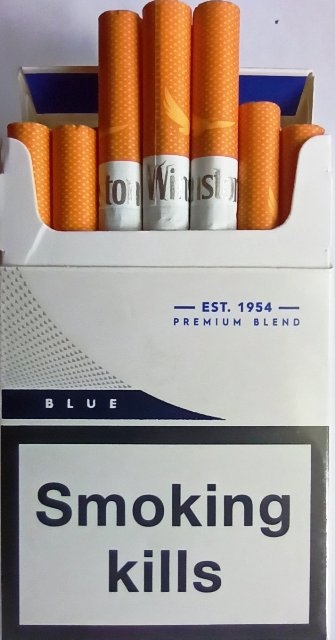 Цигарки Winston blue Картон (Вінстон синій) (duty free) Ціна за блок (10 пачок) 0