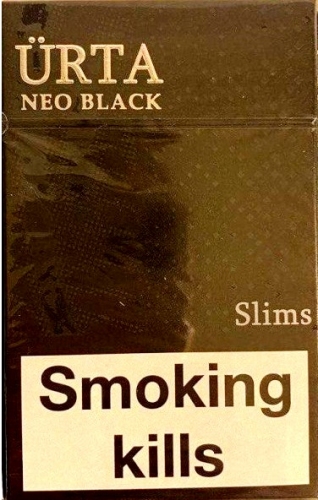 Сигареты URTA slims neo black (Юрта слимс черные) (duty free) Цена за блок (10 пачек)