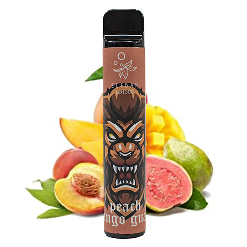 Одноразовая Pod система Elf Bar Lux 1500 Peach Mango Guava 5% 850 мАч