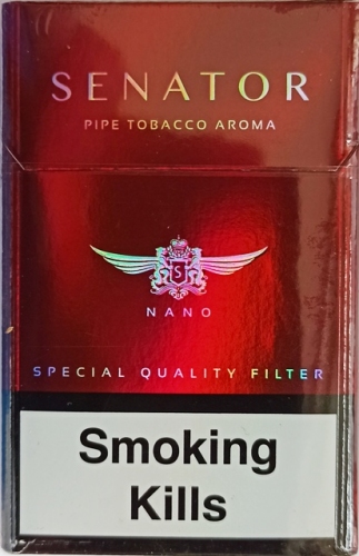 Сигареты SENATOR pipe tabacco aroma   slims nano (Сенатор Трубка) (Duty Free) Цена за блок (10 пачек)