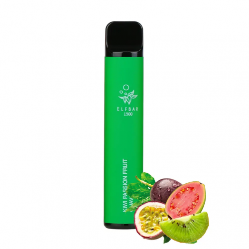 Одноразовая Pod система Elf Bar 1500 Kiwi Passion Fruit Guava 5% 850 мАч