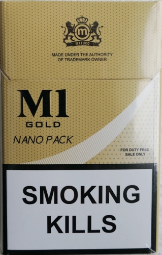 Сигареты M1 Gold slims nano (М1 голд слимс нано) Цена за блок (10 пачек)
