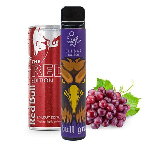 Одноразовая Pod система Elf Bar Lux 1500 Grape Energy 20 мг 850 мАч