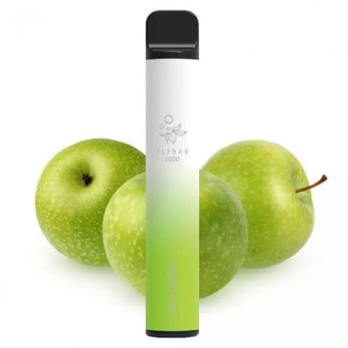 Одноразовая Pod система Elf Bar 2000 Sour apple 50 мг 1200 мАч